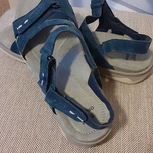 Suede Asymmetrical Sport Sandals - Higgins Holland